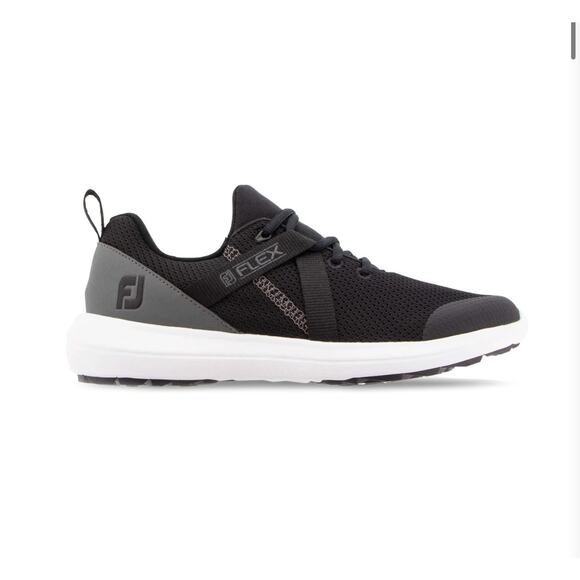 FootJoy FJ Flex Women's Spikeless Shoes Black and Gray 7.5 - Picture 1 of 8